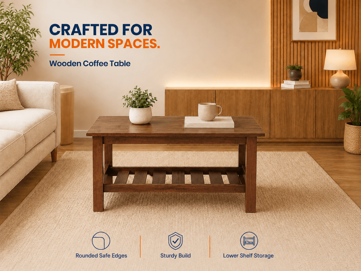 Wooden Coffee Table image 2
