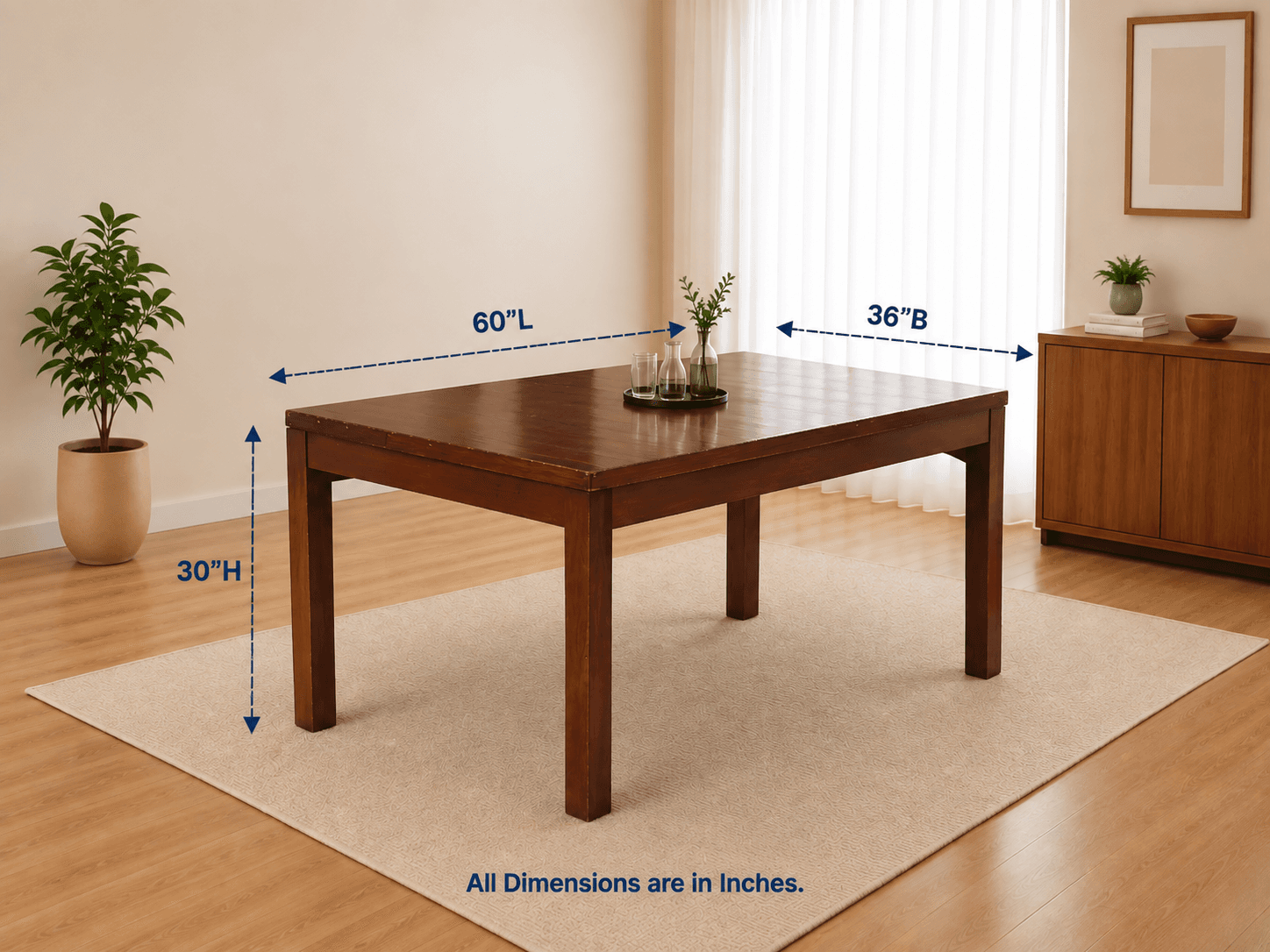 4 Seater Dining Table image 2