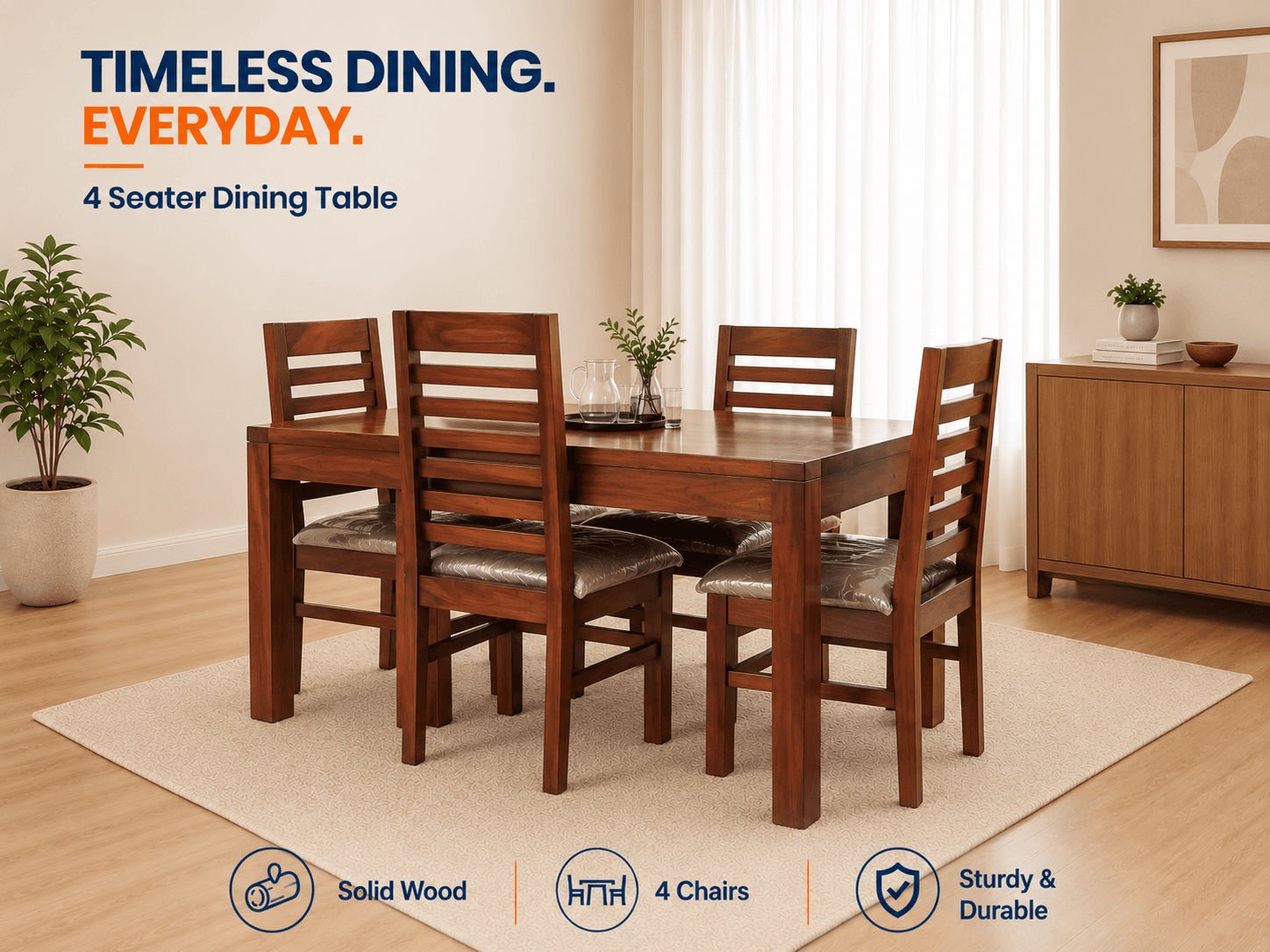 4 Seater Dining Table image 1